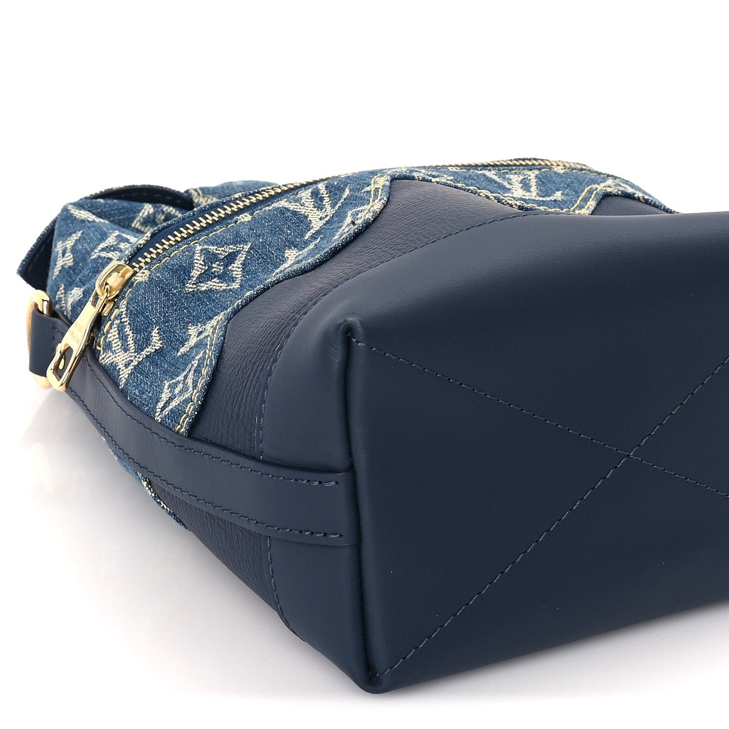 X NIGO Taurillon Monogram Denim Japanese Cruiser Blue