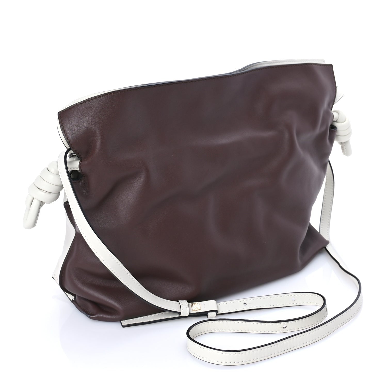 Loewe Nappa Medium Bi-Color Flamenco Knot Bag White 2 of 7