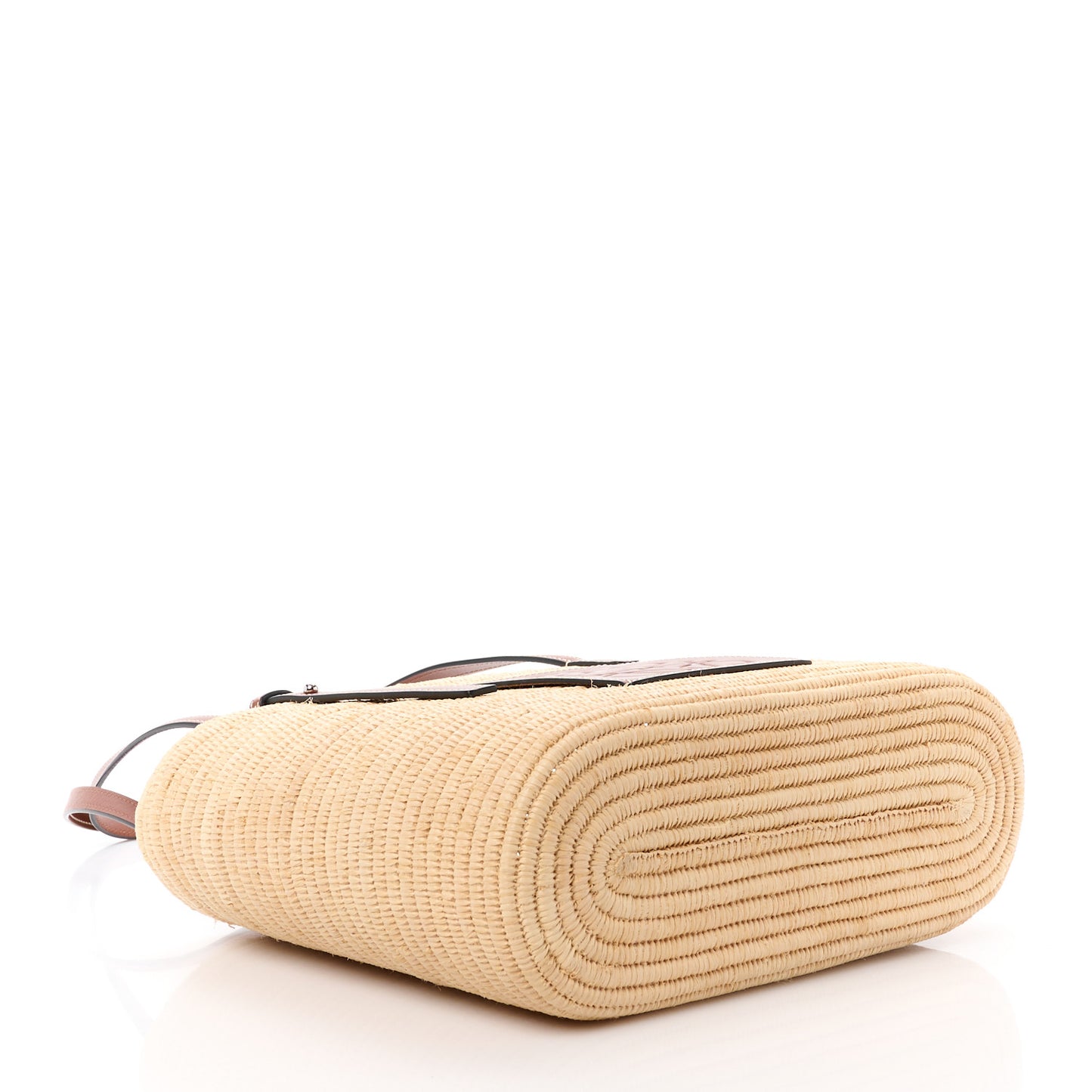 Raffia Small Square Basket Tote Bag Natural Tan