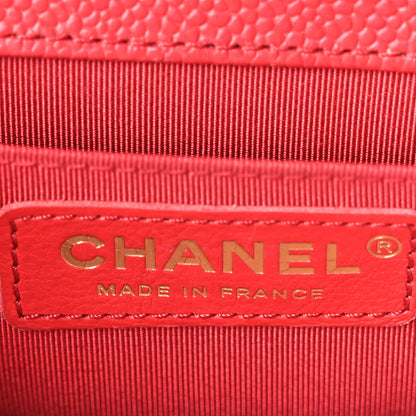 Chanel Caviar Quilted Medium Boy Flap Red 6 of 12