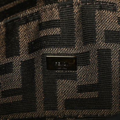 Fendi Fabric Jacquard FF 1974 Mini Baguette Tobacco Moro Black 5 of 8
