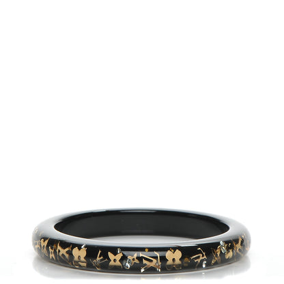 Louis Vuitton Resin Swarovski Medium Inclusion Bracelet PM Black 1 of 4