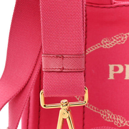 Prada Canapa Small Logo Tote Peonia 17 of 17