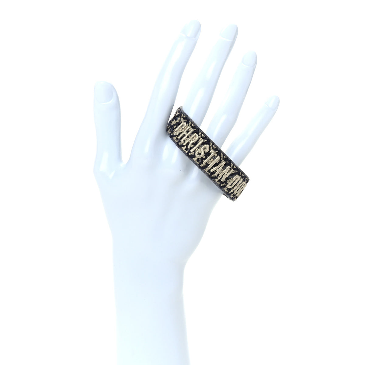 Christian Dior Woven Cotton J'Adior Friendship Bracelet Blue Beige 2 of 3