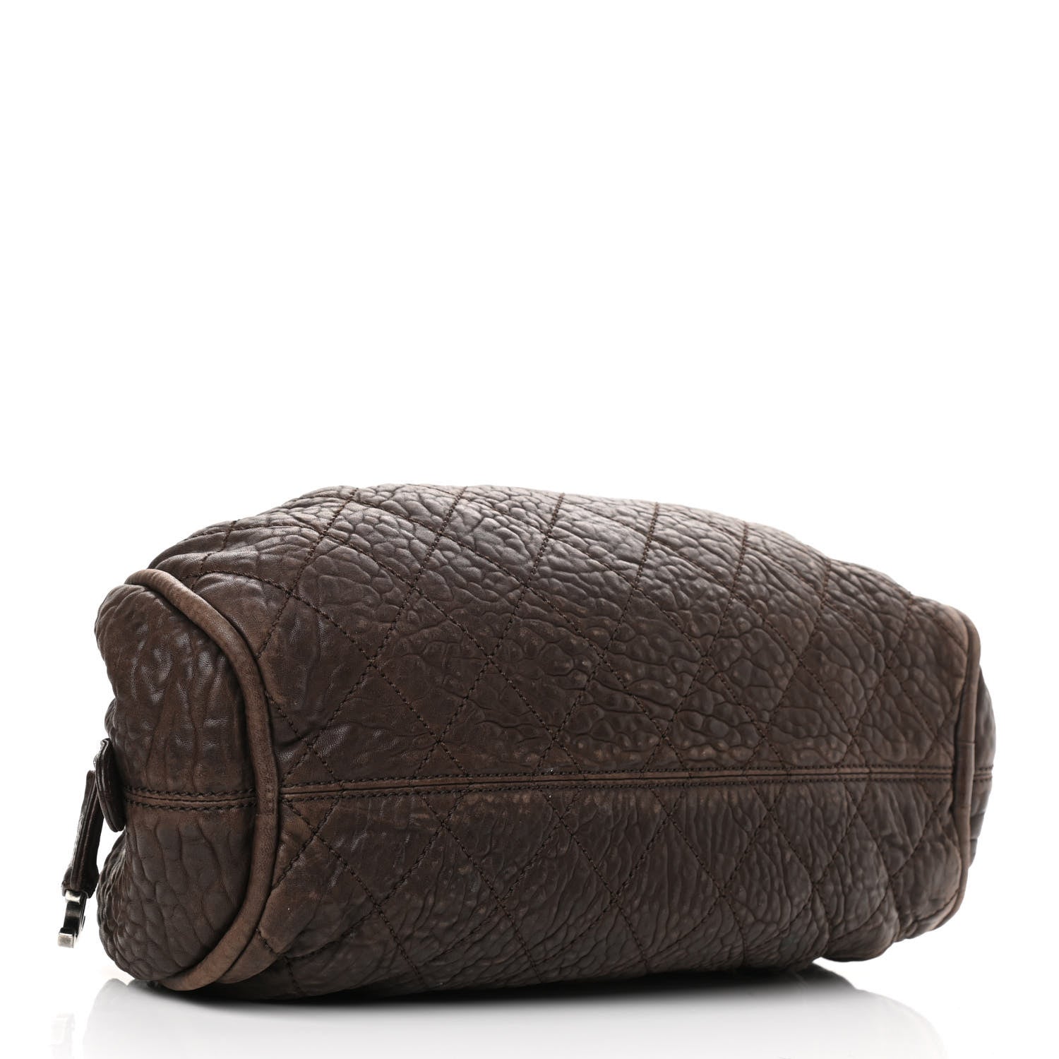 Chanel Distressed Lambskin Le Marais Bowler Brown 4 of 10
