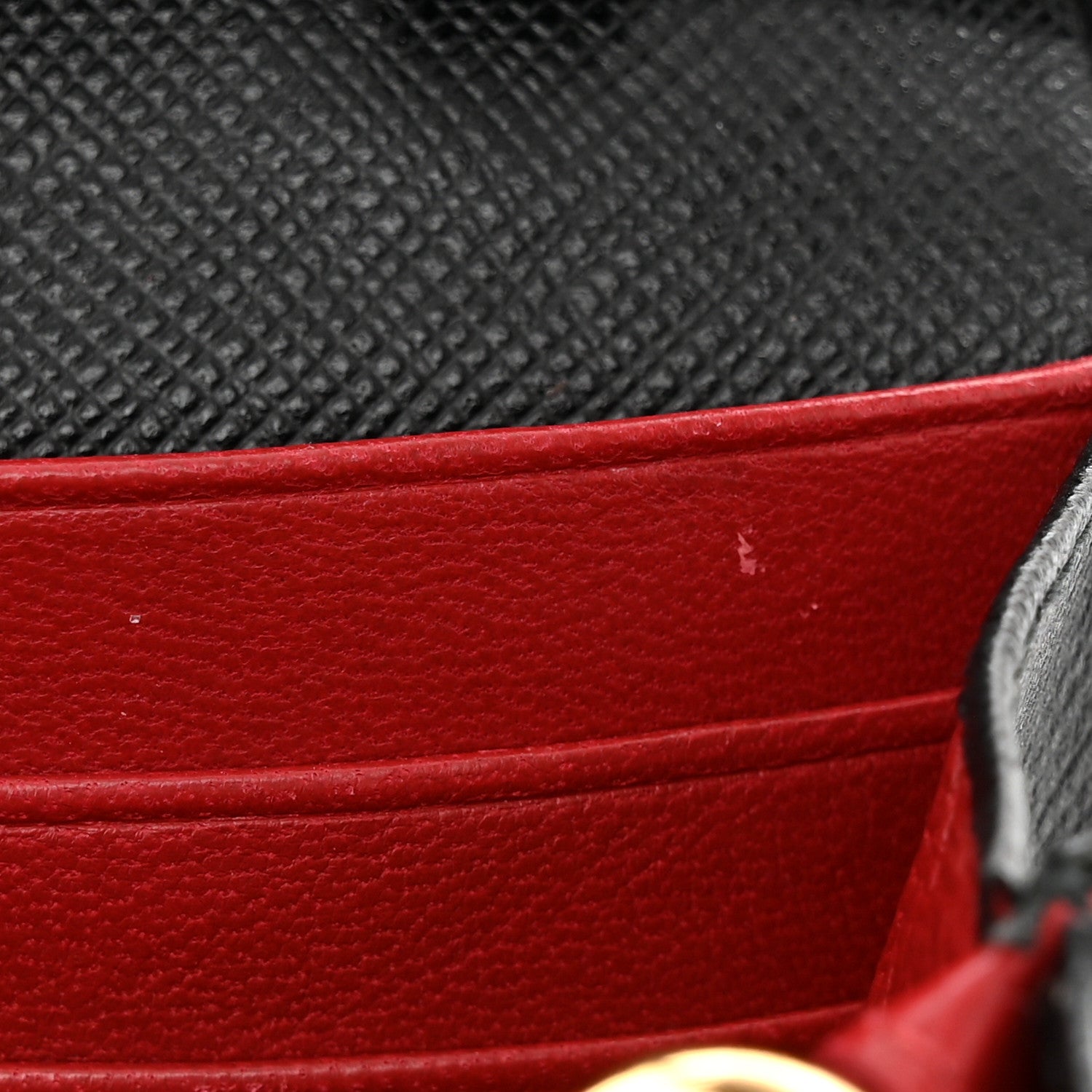 Prada Saffiano Lux Chain Wallet Black 11 of 12