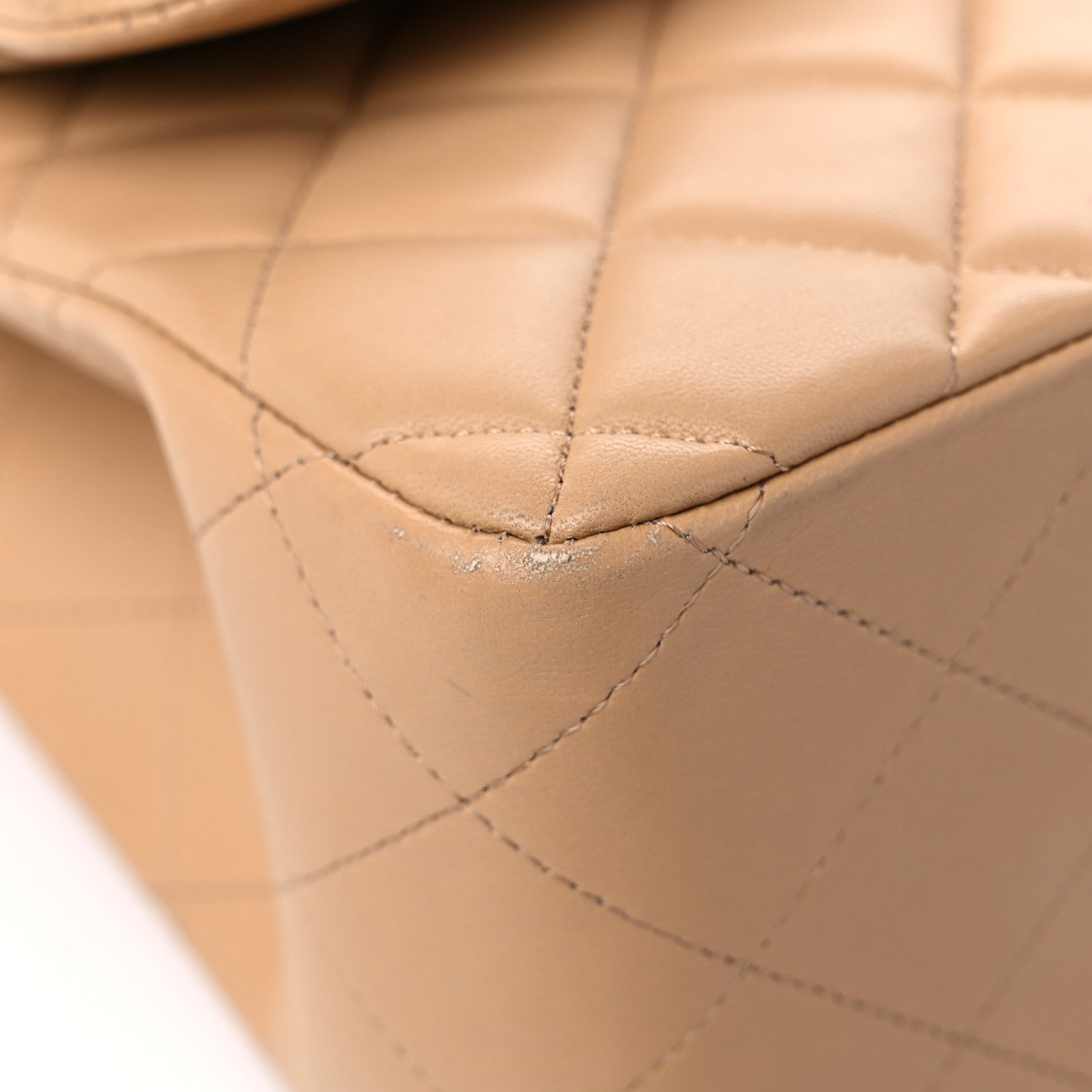 Chanel Lambskin Quilted Jumbo Double Flap Beige Clair 8 of 15