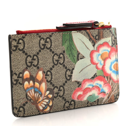 Gucci GG Supreme Monogram Tian Key Case Beige Multicolor Red 3 of 7