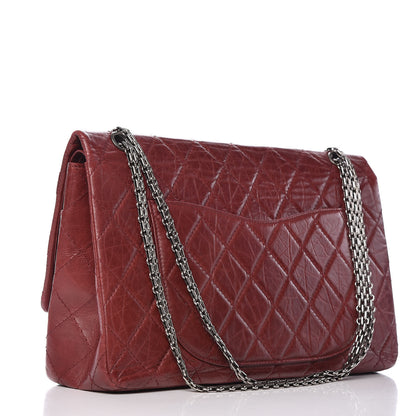 Chanel Aged Calfskin Quilted 2.55 Reissue 228 Flap Dark Red 3 of 13