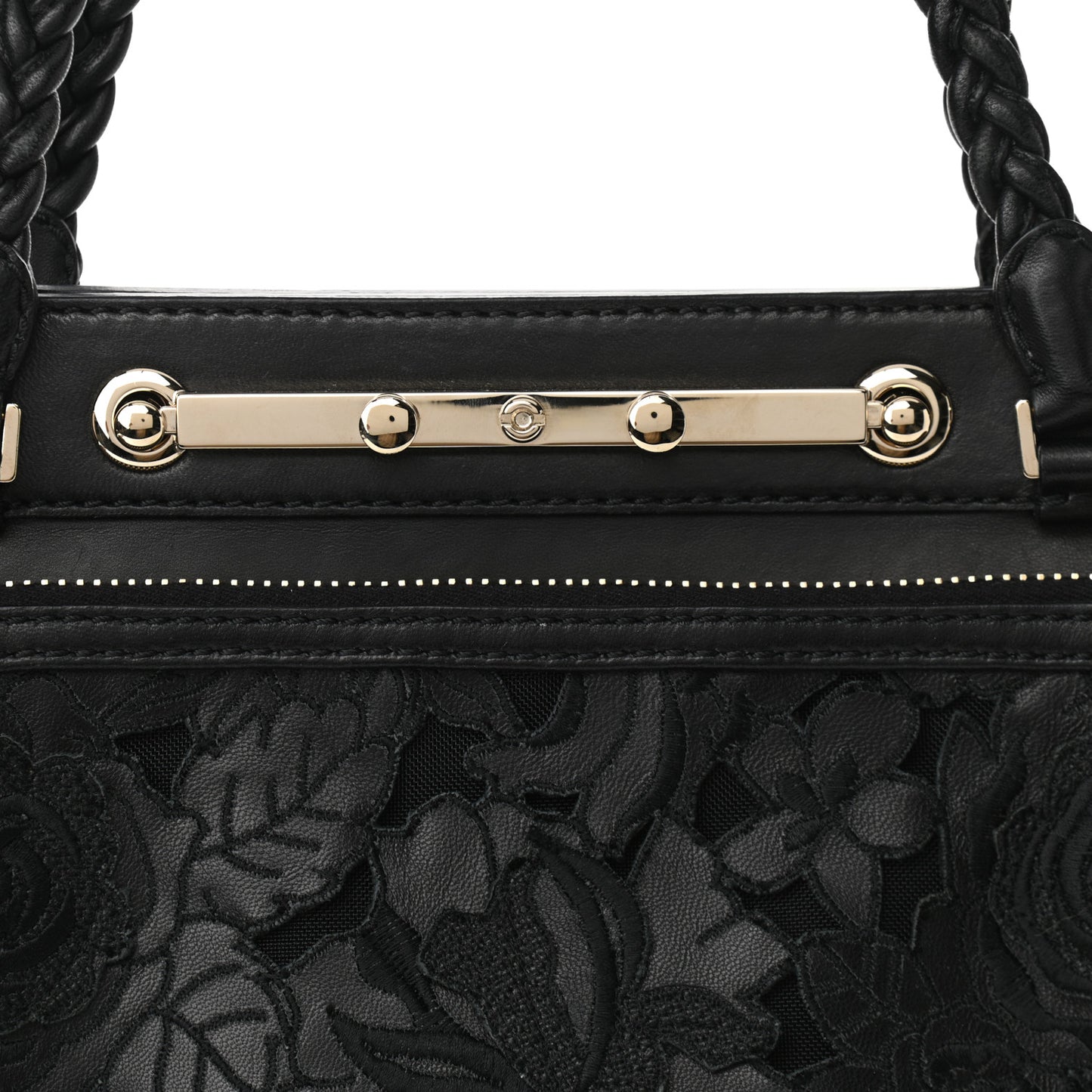 Vitello Lace Demetra Satchel Black