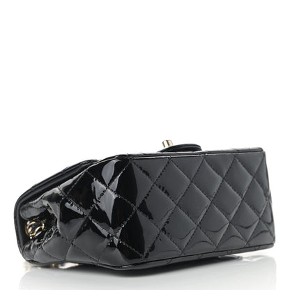 Chanel Patent Calfskin Quilted Mini Square Flap Black 4 of 9
