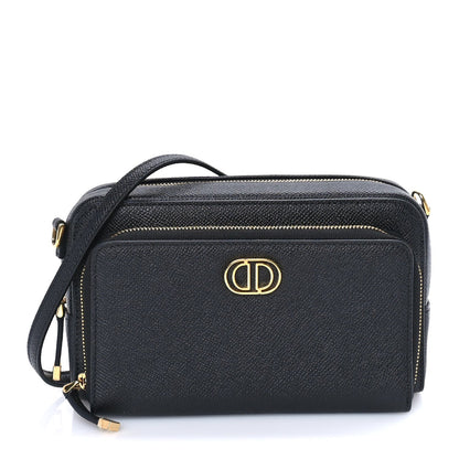 Christian Dior Grained Calfskin Caro Double Pouch Black 1 of 7