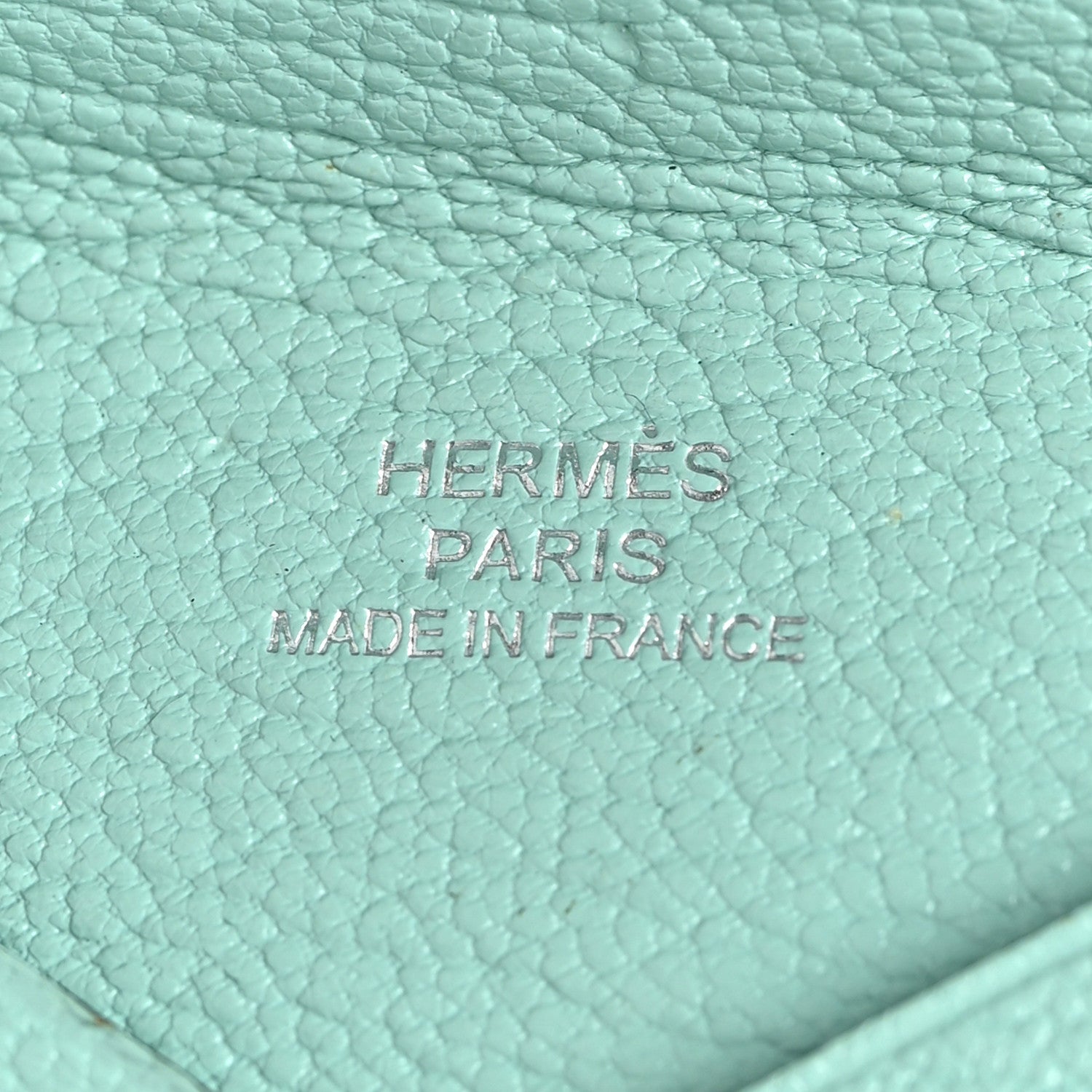 Hermes Chevre Mysore Calvi Card Case Aqua 6 of 9