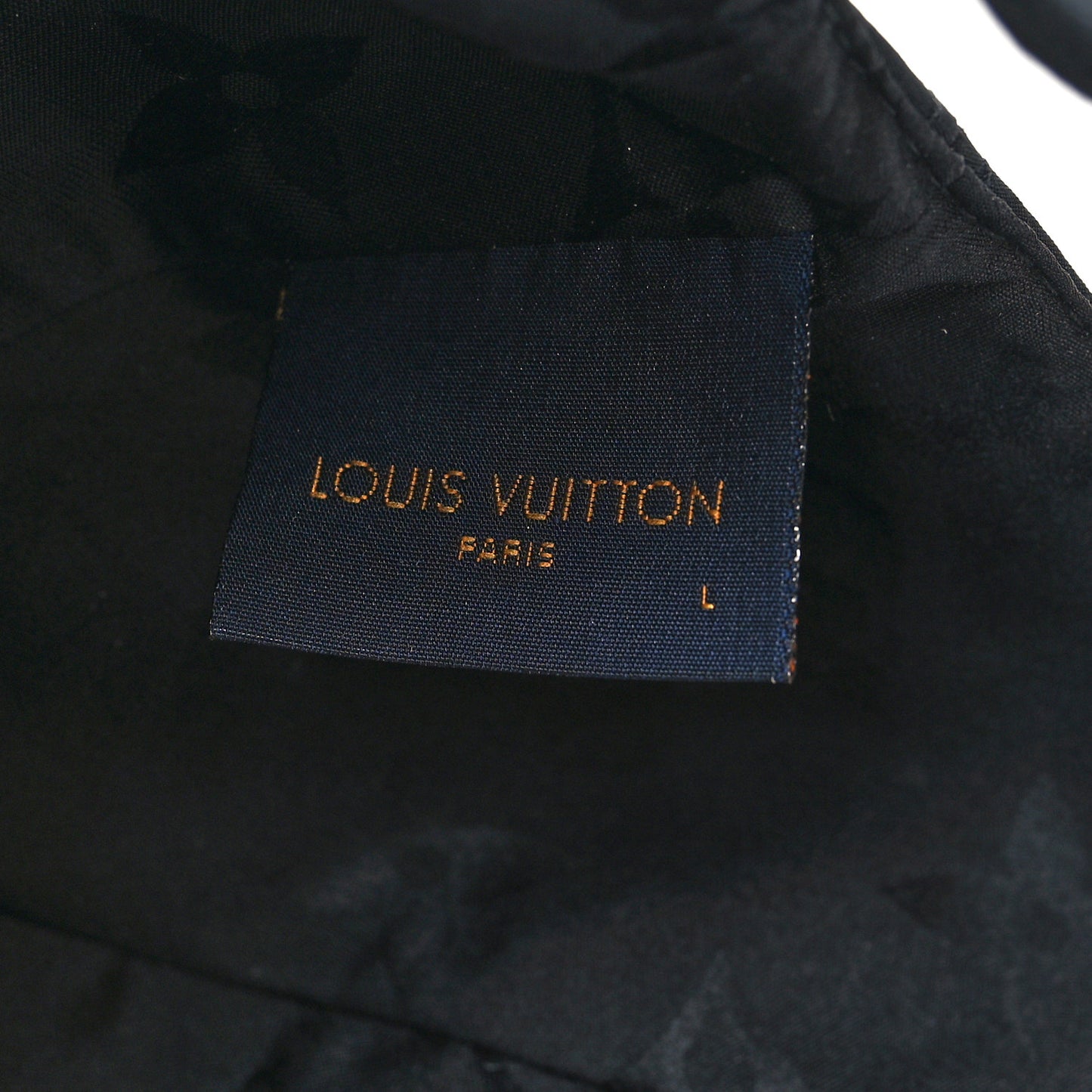 Polyester Silk Monogram LV Get Ready Cap L Black