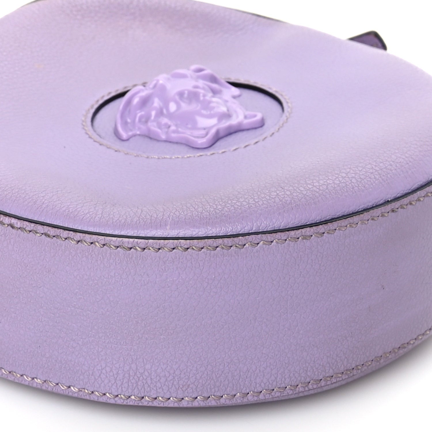 Versace Calfskin La Medusa Round Camera Bag Lilac 10 of 12