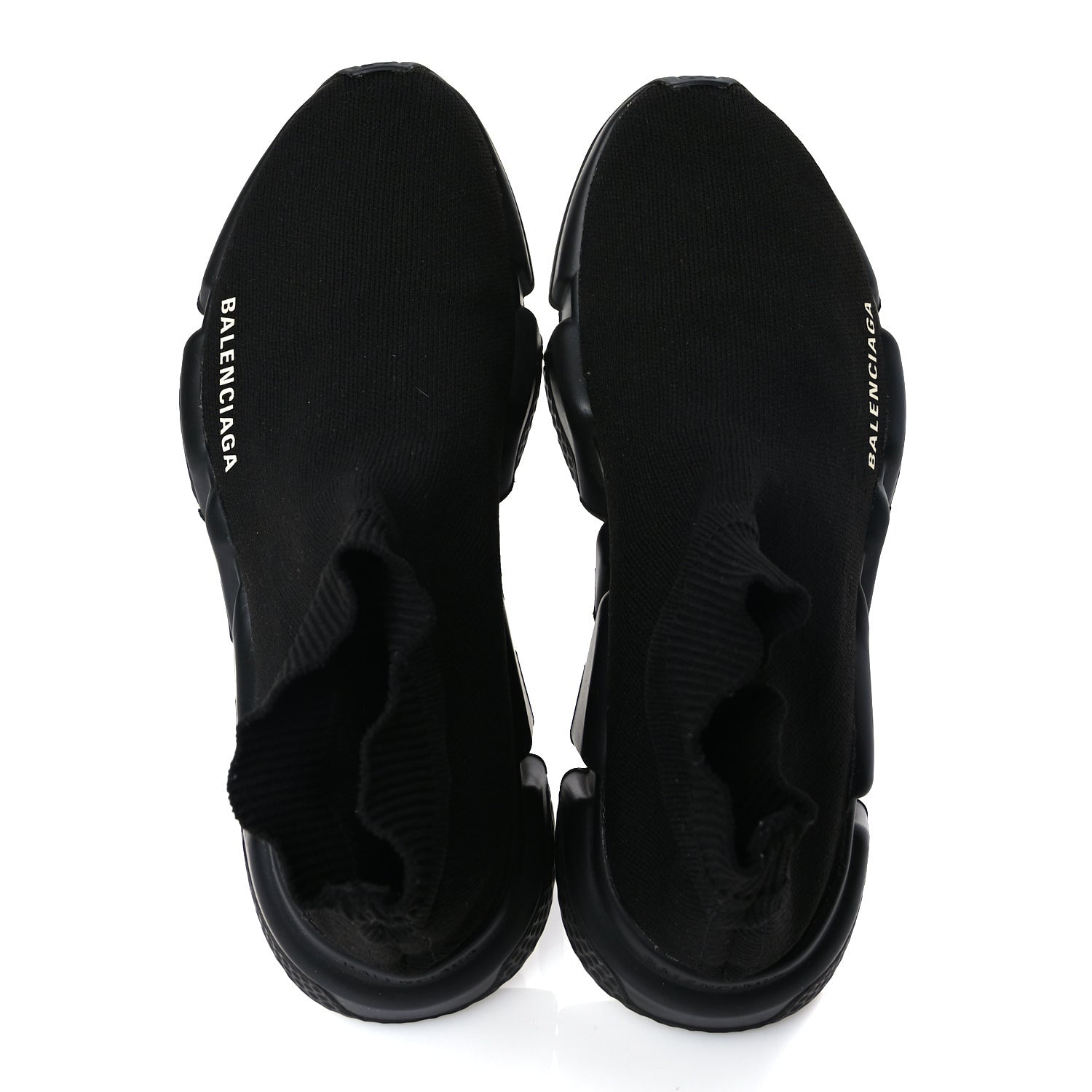Balenciaga Neoprene Knit Womens Speed Sneakers 38 Black 4 of 6