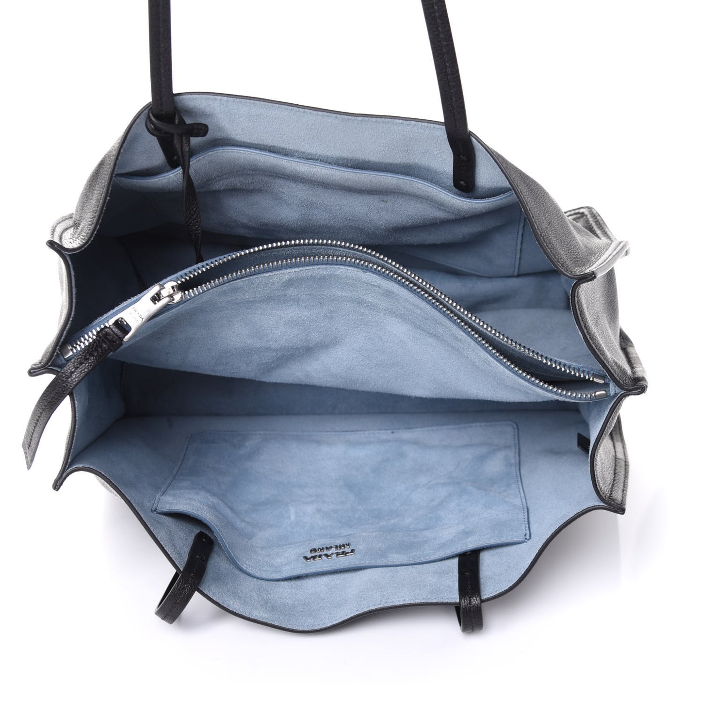 Glace Calfskin Etiquette Tote Black Astrale