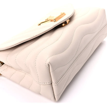 Louis Vuitton Calfskin New Wave Chain Bag MM NM Ivory 8 of 8