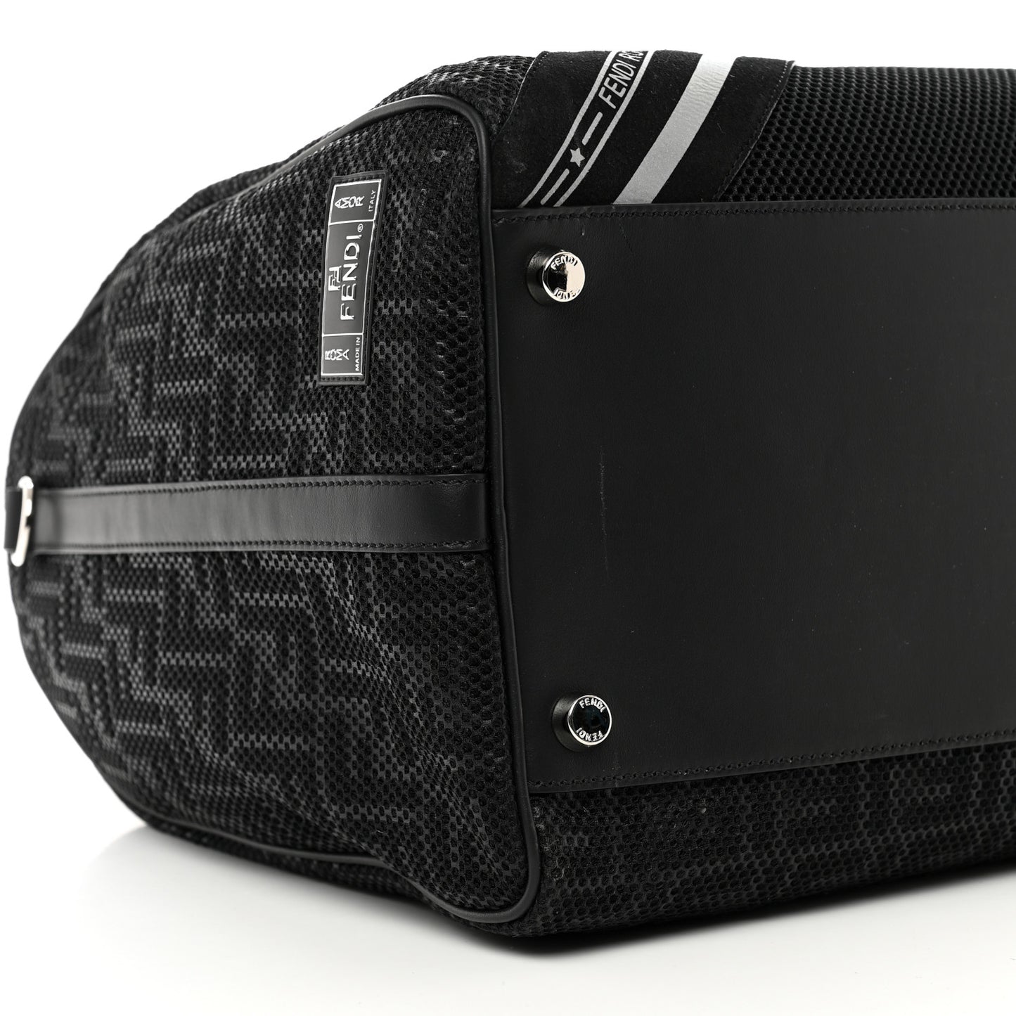 Mesh Vitello Century FF 1974 Embossed Medium Weekender Black