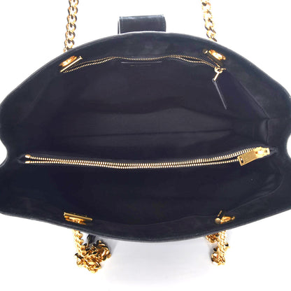 Saint Laurent Suede Monogram Cassandre Shopper Black 5 of 7