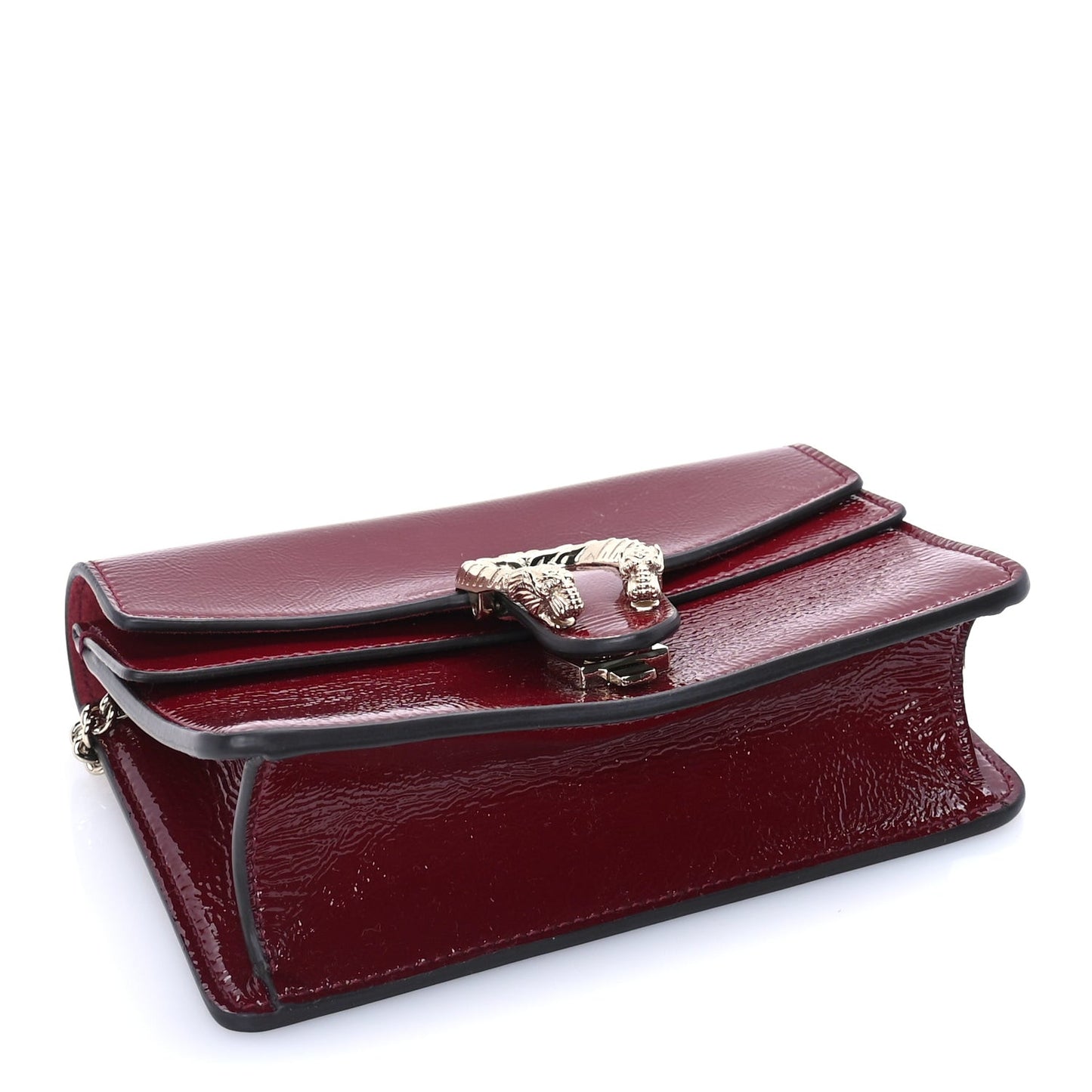 Crinkled Patent Mini Dionysus Shoulder Bag Rosso Ancora Red