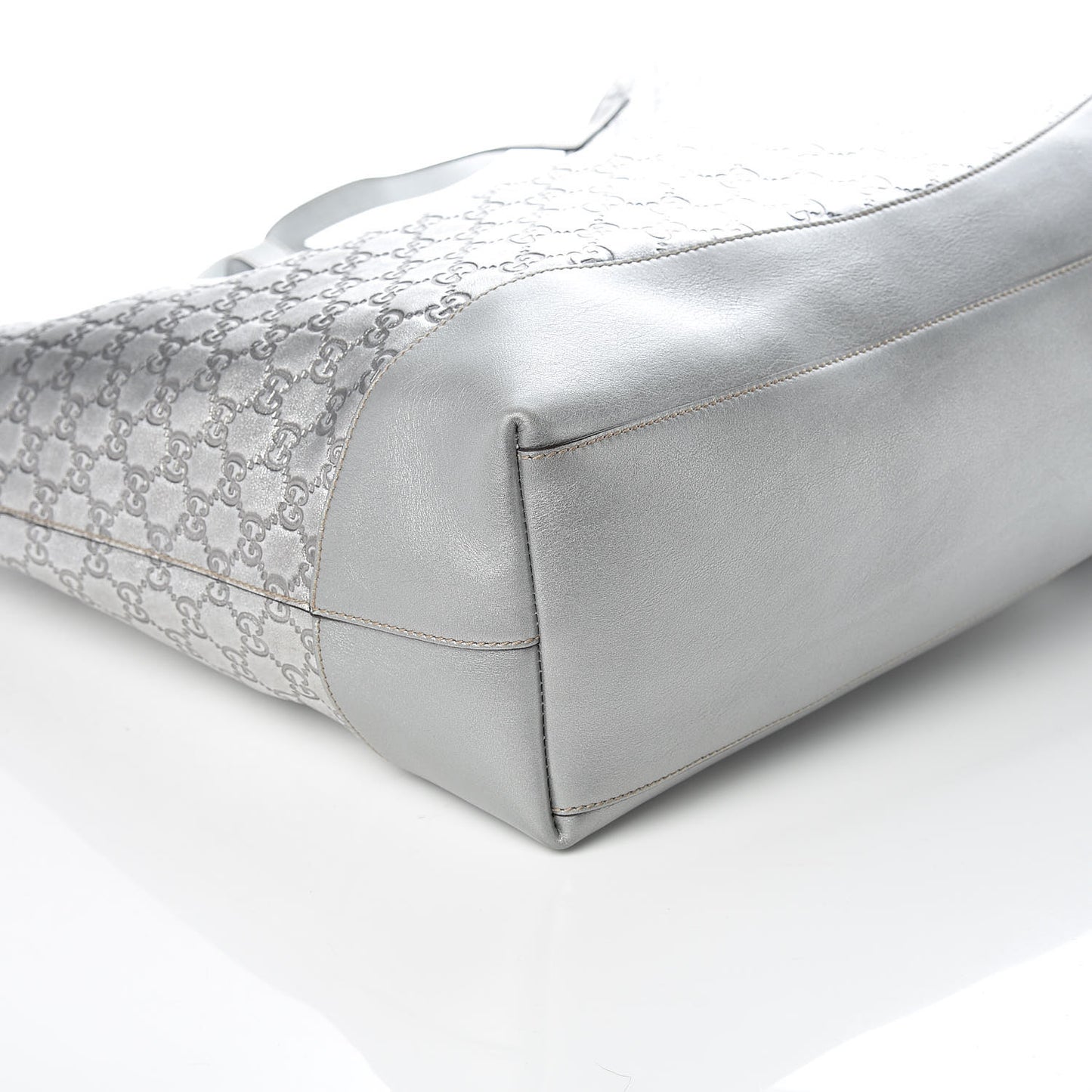 Guccissima Large Tote Silver
