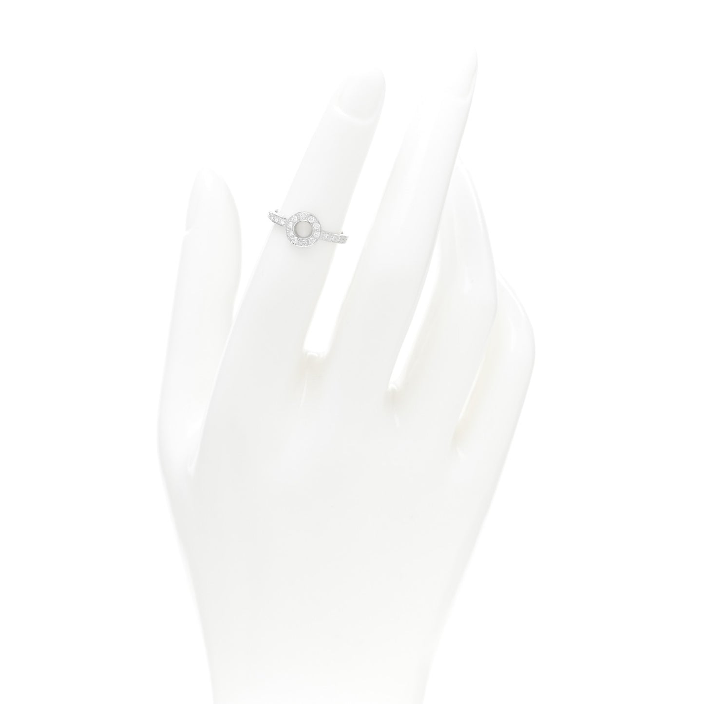 Platinum Diamond Open Circle Ring 48 4.5
