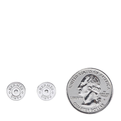 Hermes 18K White Gold Diamond Small Gambade Earrings 2 of 6