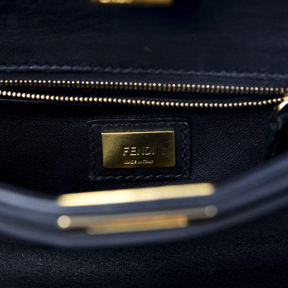 Fendi Nappa Mini Peekaboo Iconic Satchel Black 5 of 8