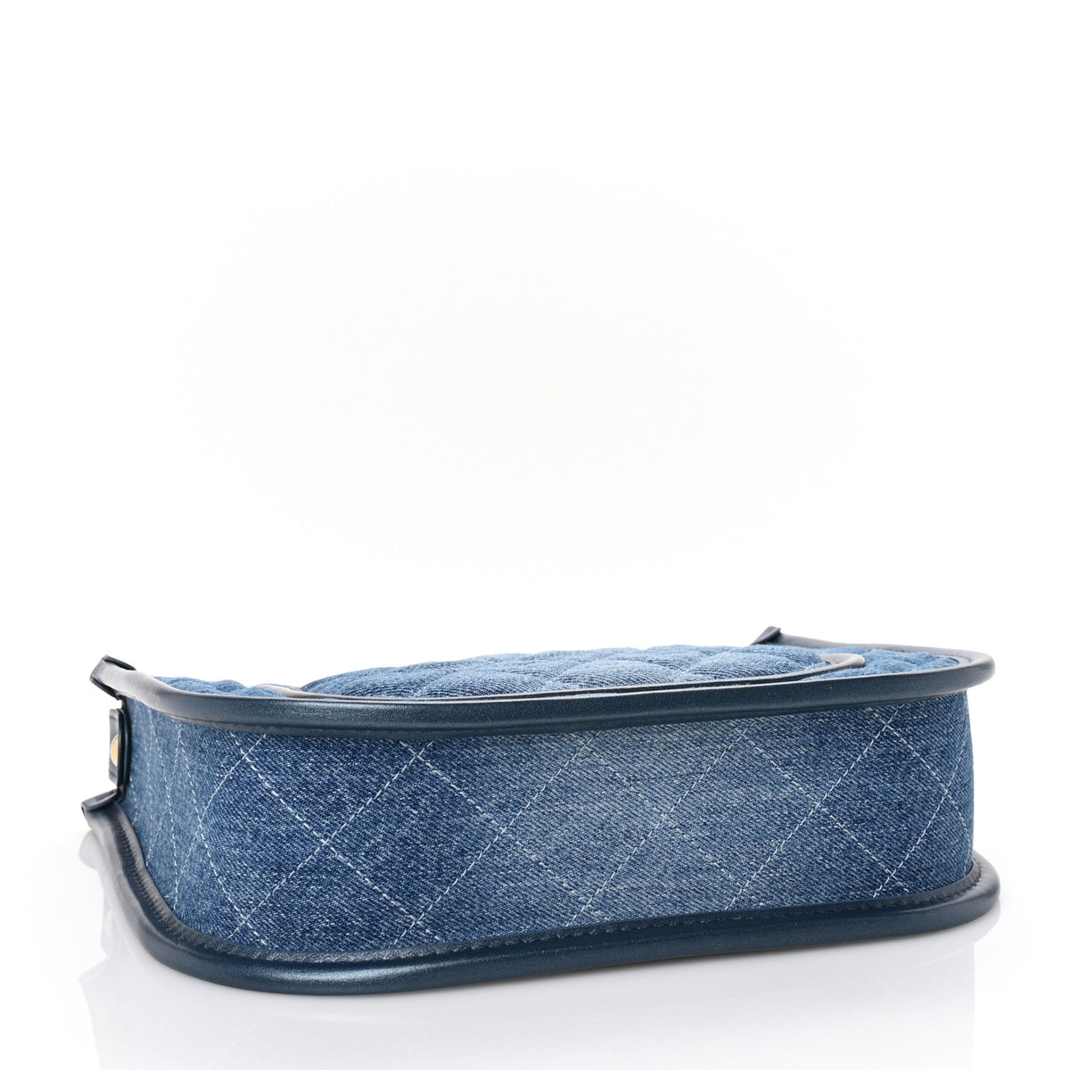 Chanel Washed Denim Quilted Hobo Blue 3 of 9
