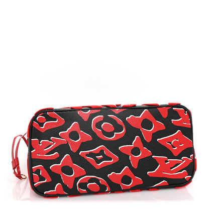 Louis Vuitton X UF Tufted Monogram Neverfull MM Black Red 4 of 9