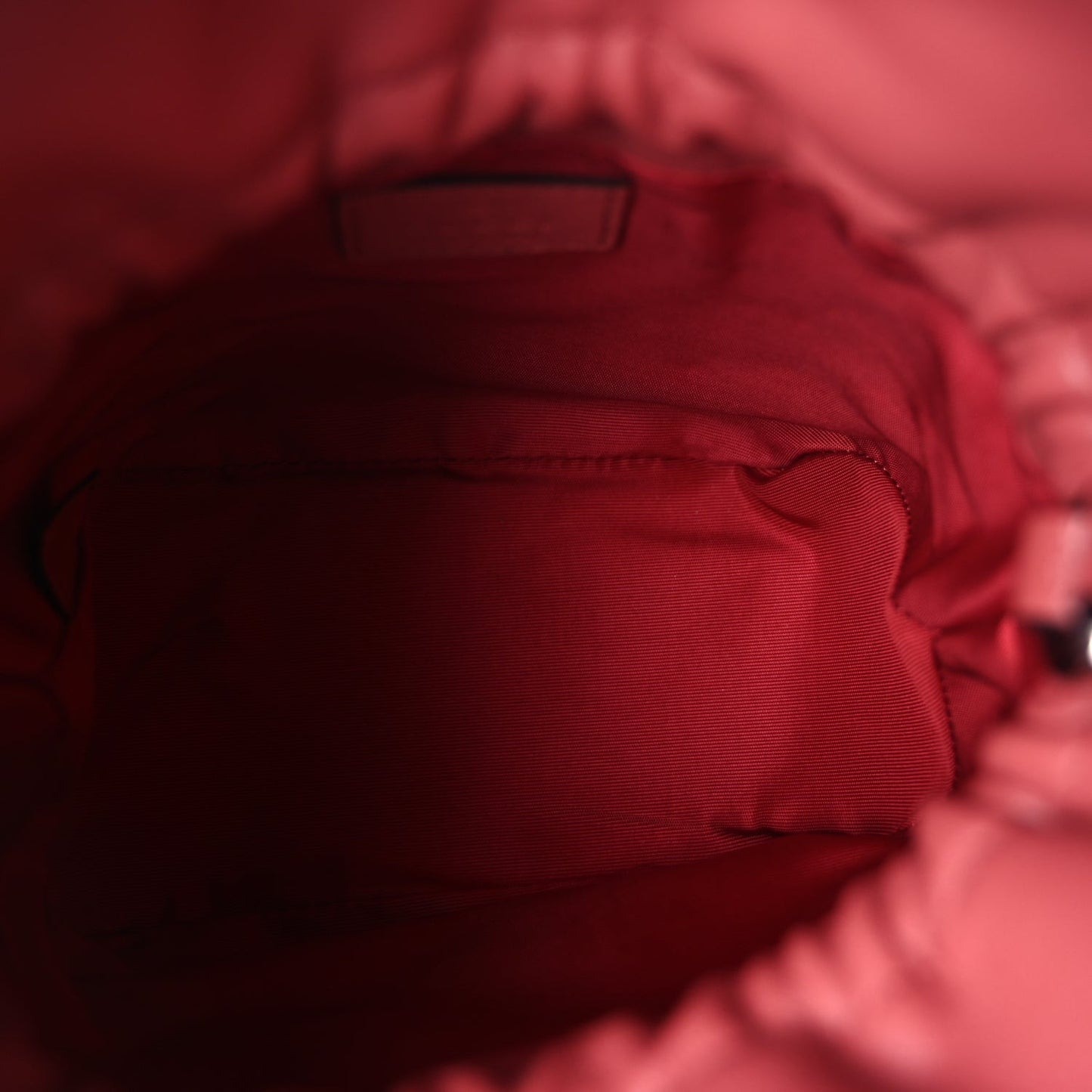 Sakai Be Green Calfskin Diagonal Stitched Mini Blondie Bucket Bag Pink