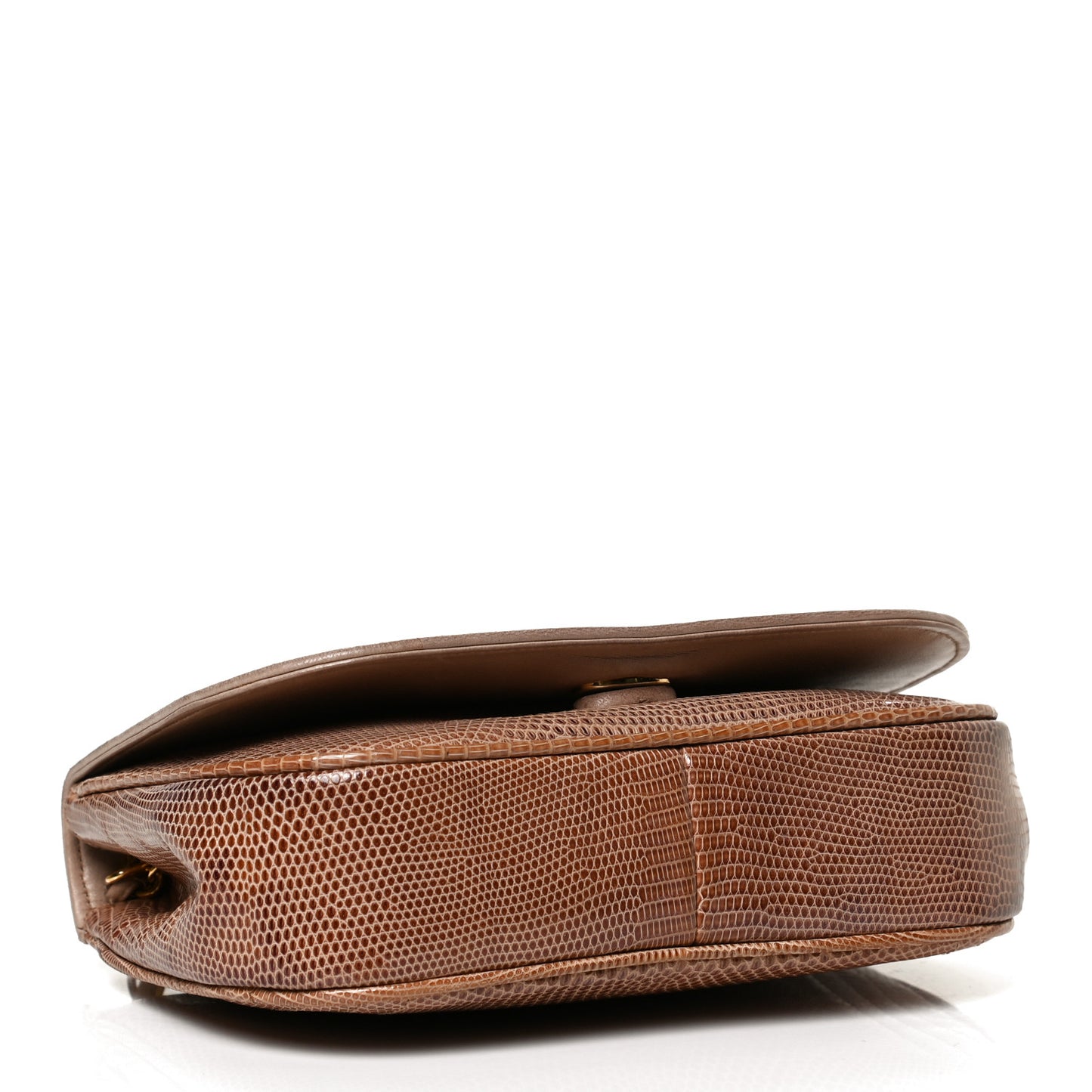 Snakeskin Flap Brown