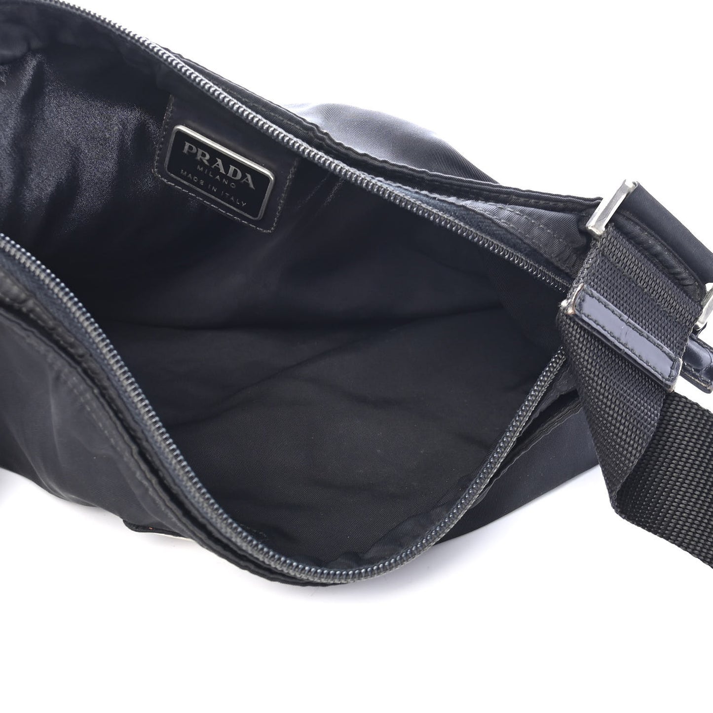 Nylon Vela Flat Messenger Bag Black