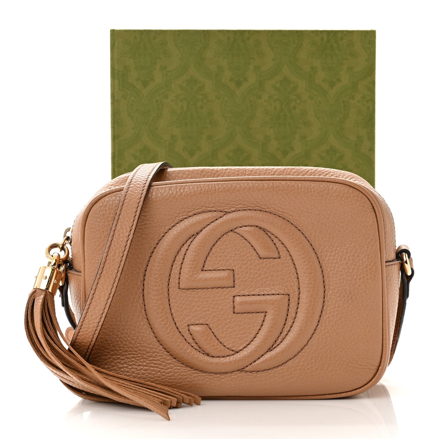 Gucci Pebbled Calfskin Small Soho Disco Bag Camelia 13 of 13