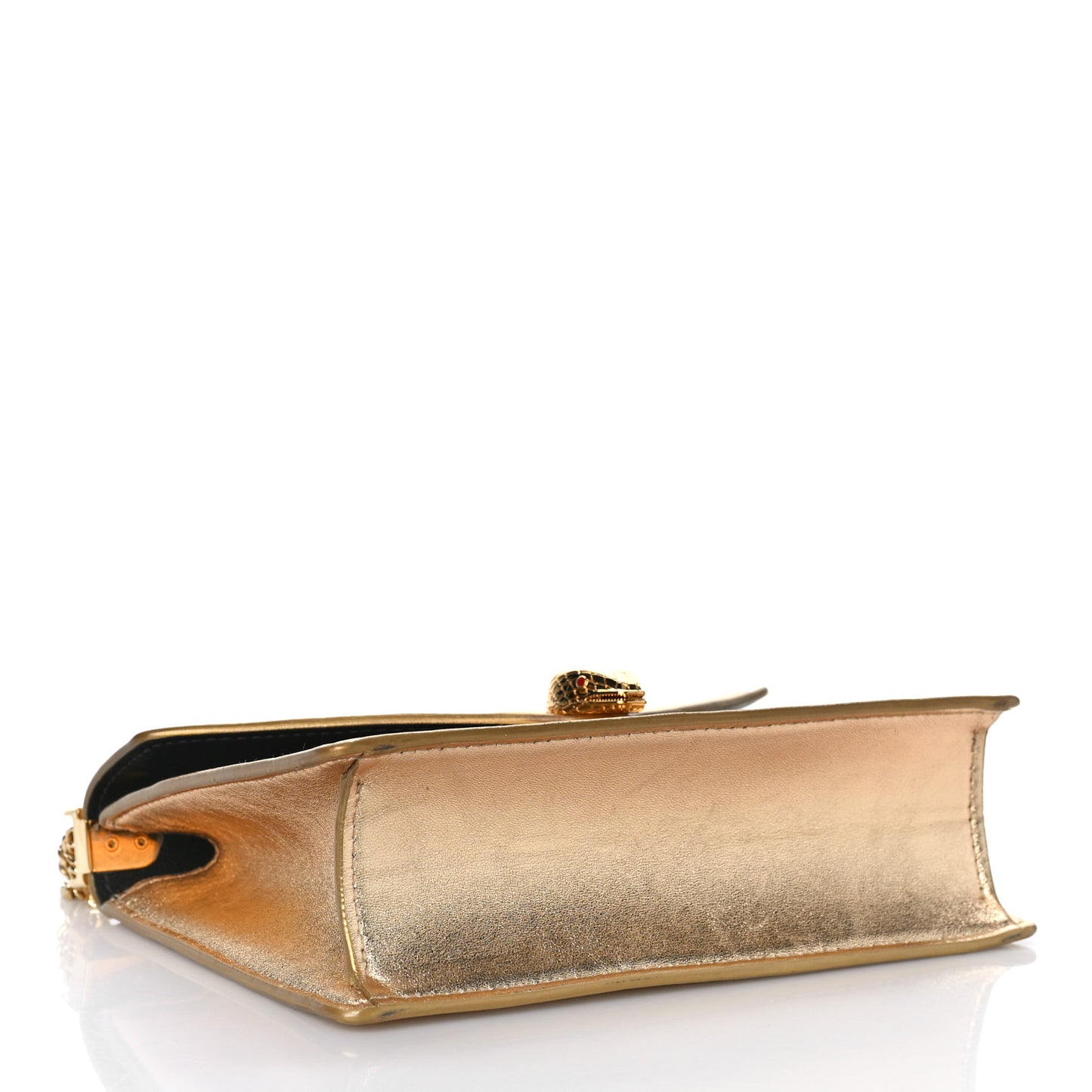 Metallic Nappa Serpenti Forever Shoulder Bag Gold