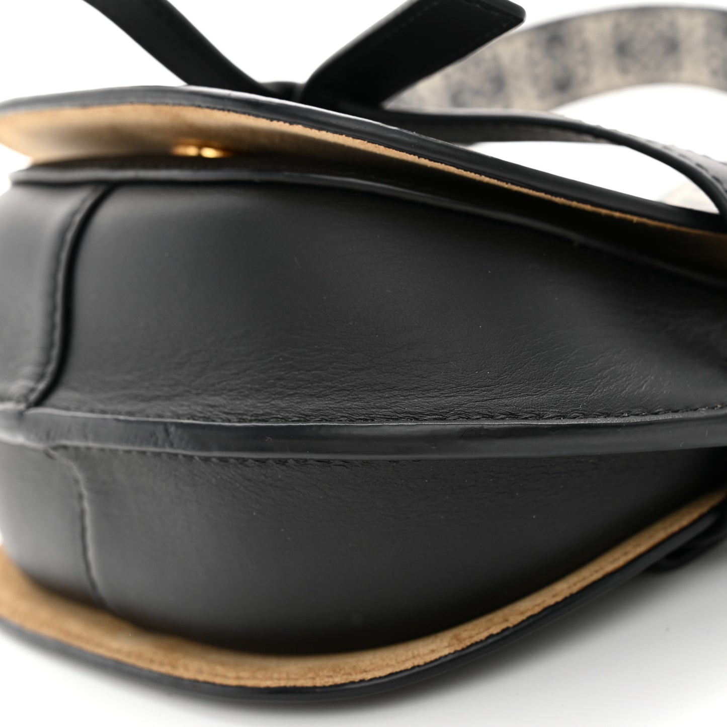 Calfskin Jacquard Mini Gate Dual Bag Black