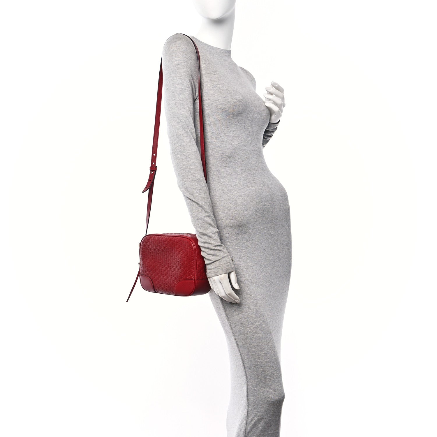 Gucci Microguccissima Mini Bree Messenger Bag Red 2 of 12