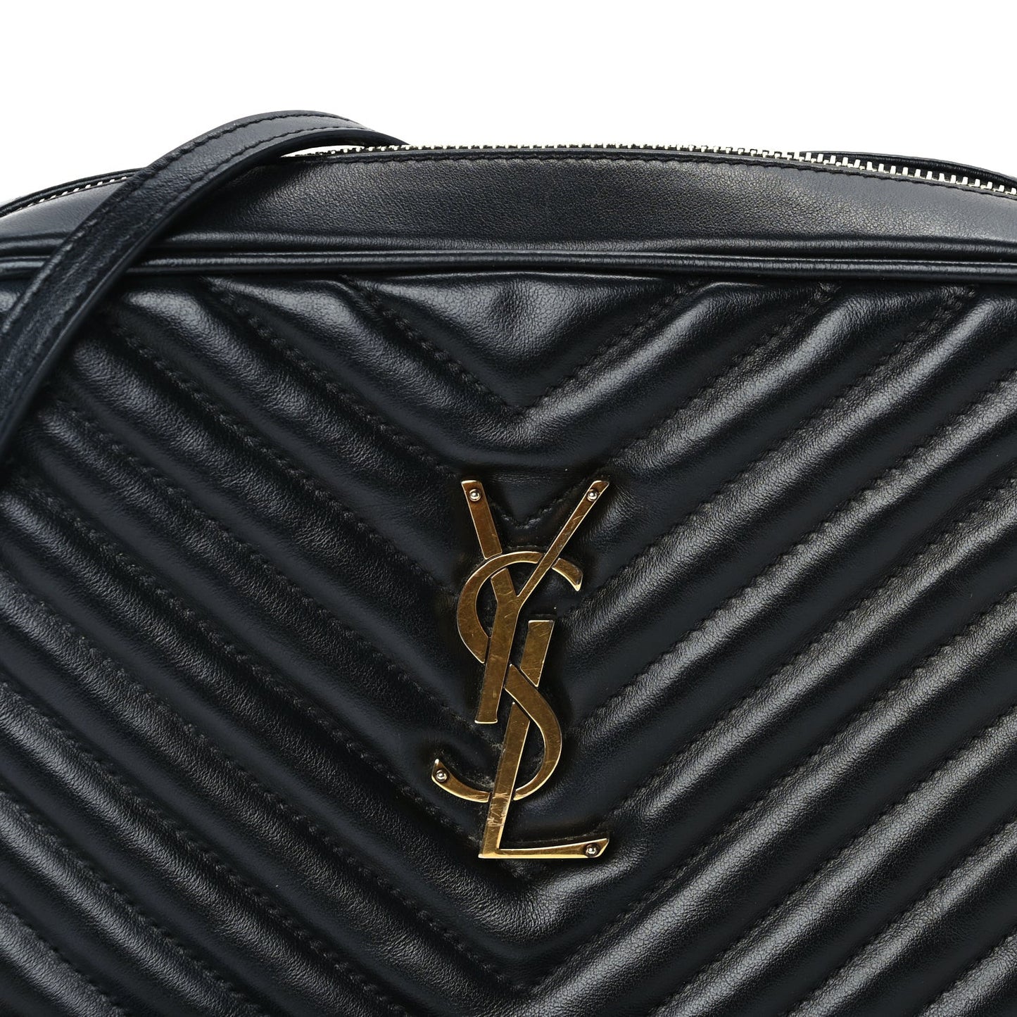 Calfskin Matelasse Monogram Lou Camera Bag  Black