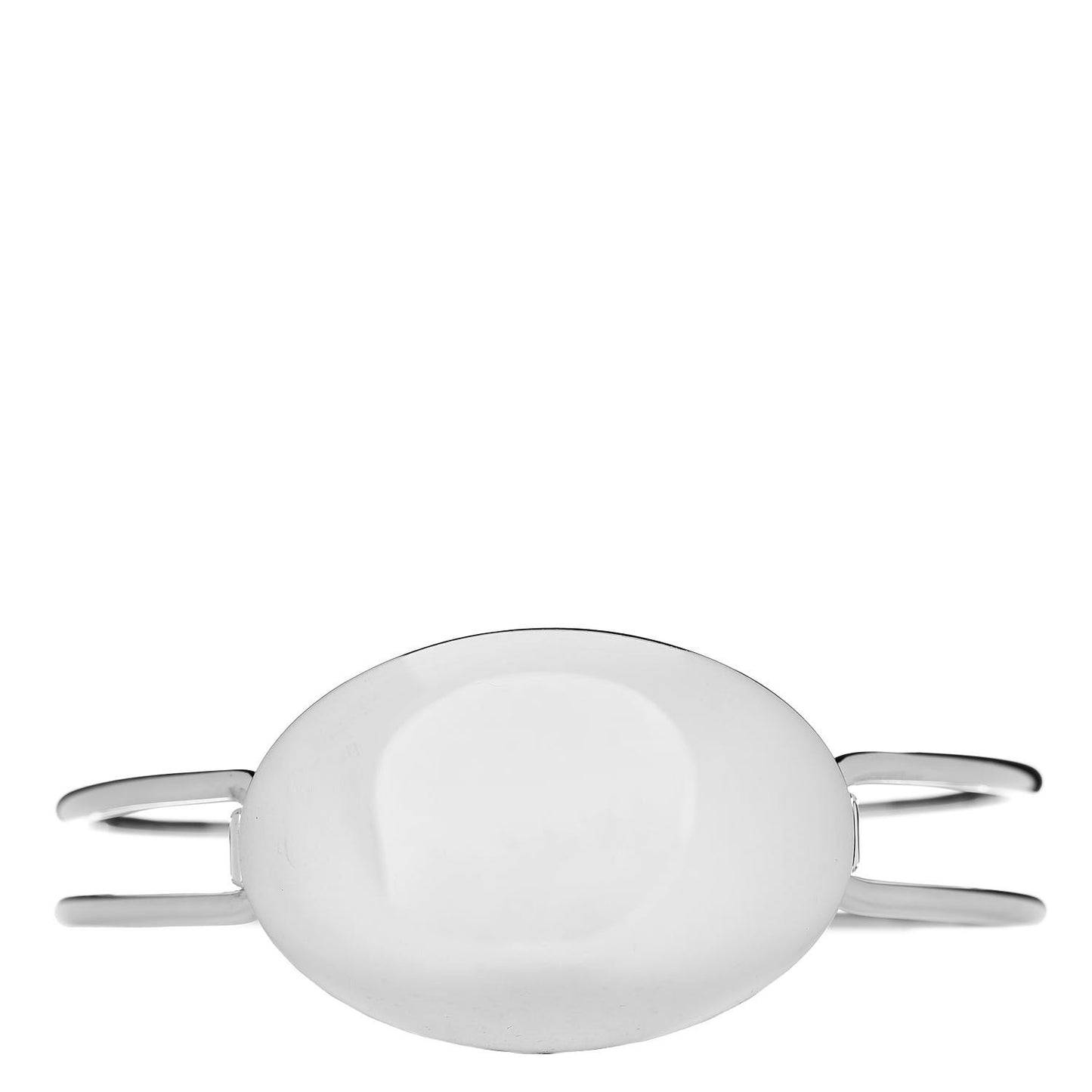 Sterling Silver Oval ID Tag Wire Cuff Bangle Bracelet