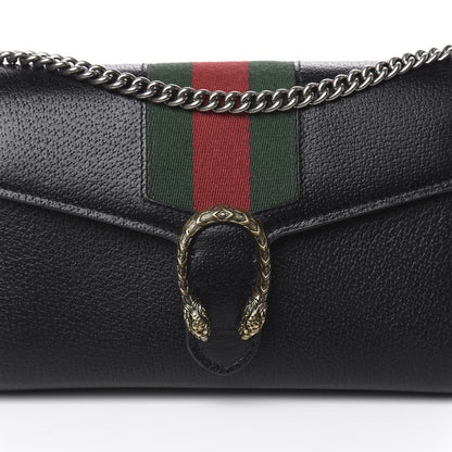 Gucci Calfskin Web Mini Dionysus Chain Wallet Black 10 of 11