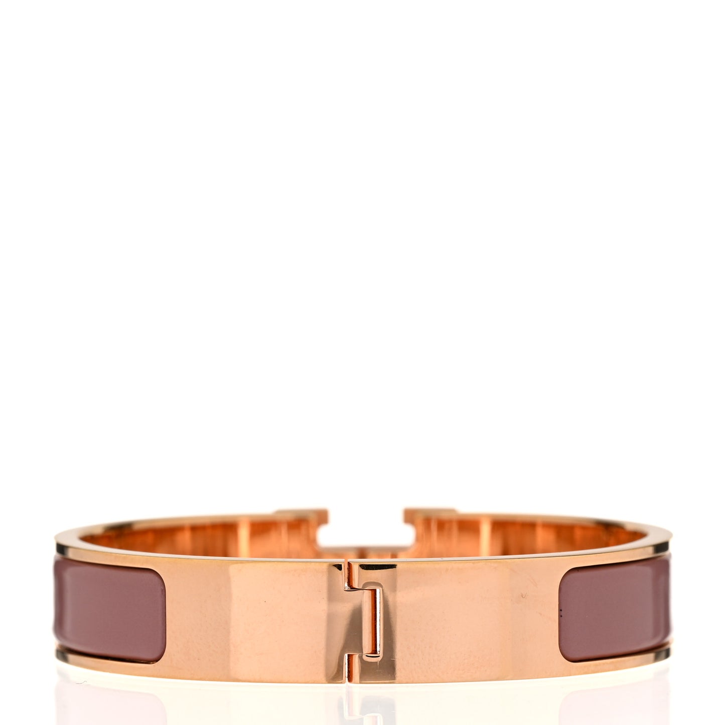 Enamel Narrow Clic Clac H Bracelet PM Rose Nacarat