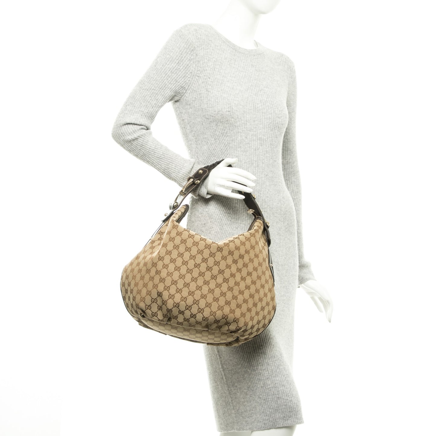 Monogram Medium Pelham Hobo Dark Brown