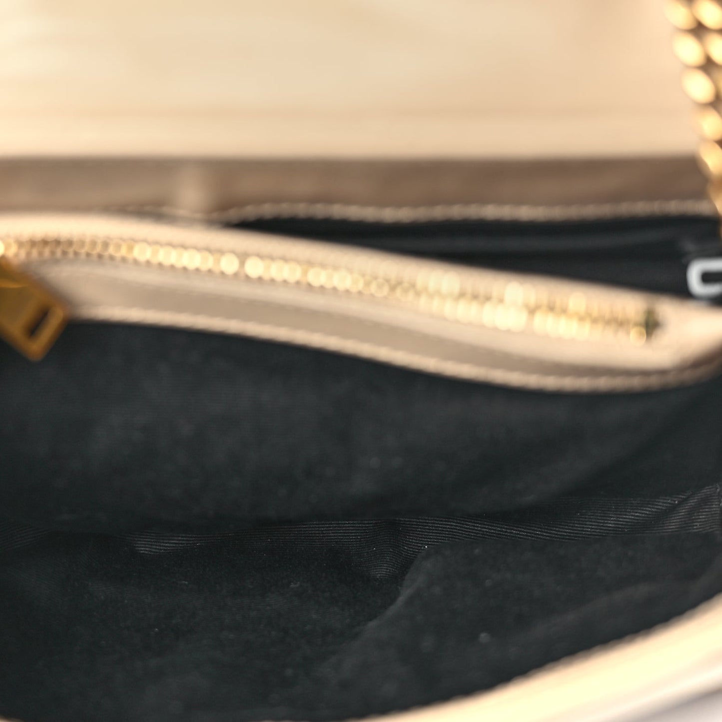 Calfskin Y Quilted Monogram Small Loulou Chain Satchel Dark Beige