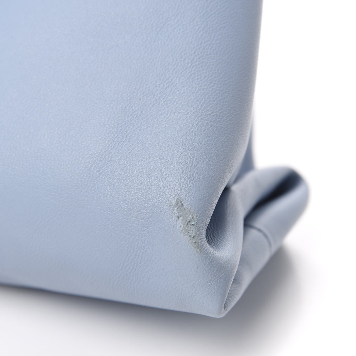 Lambskin BV Trine Clutch Ice