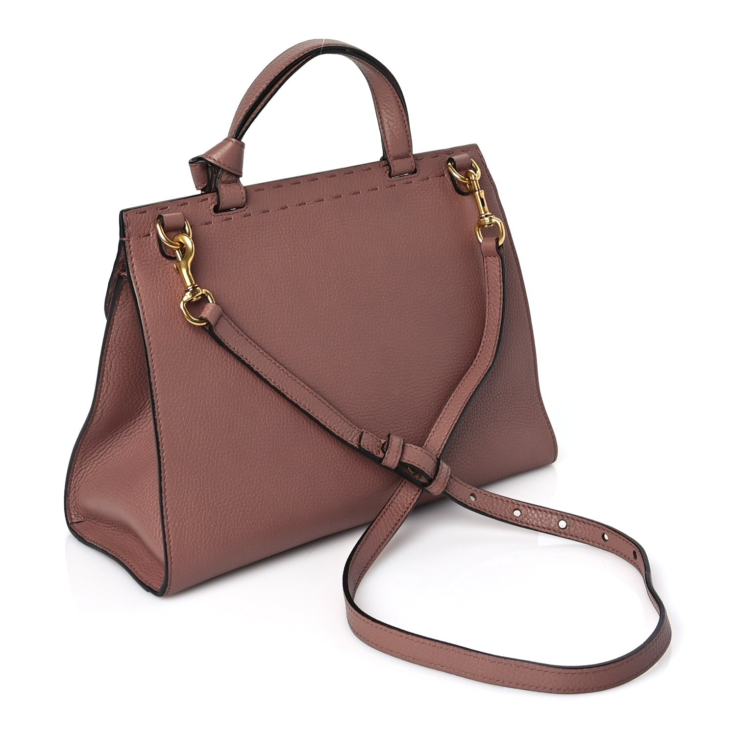 Gucci Calfskin Small GG Marmont Top Handle Bag Rosy Phard 2 of 8