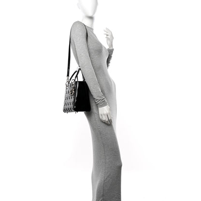 Christian Dior Patent Cannage Medium Lady Dior Black 2 of 12