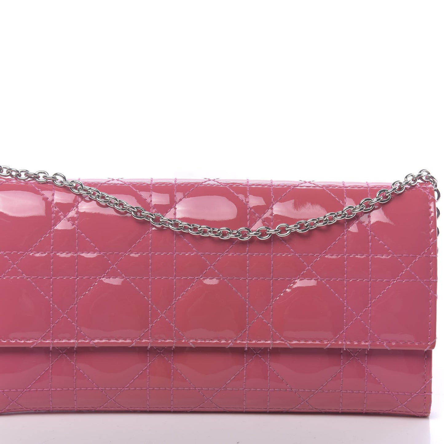 Patent Cannage Rendezvous Chain Wallet Pink