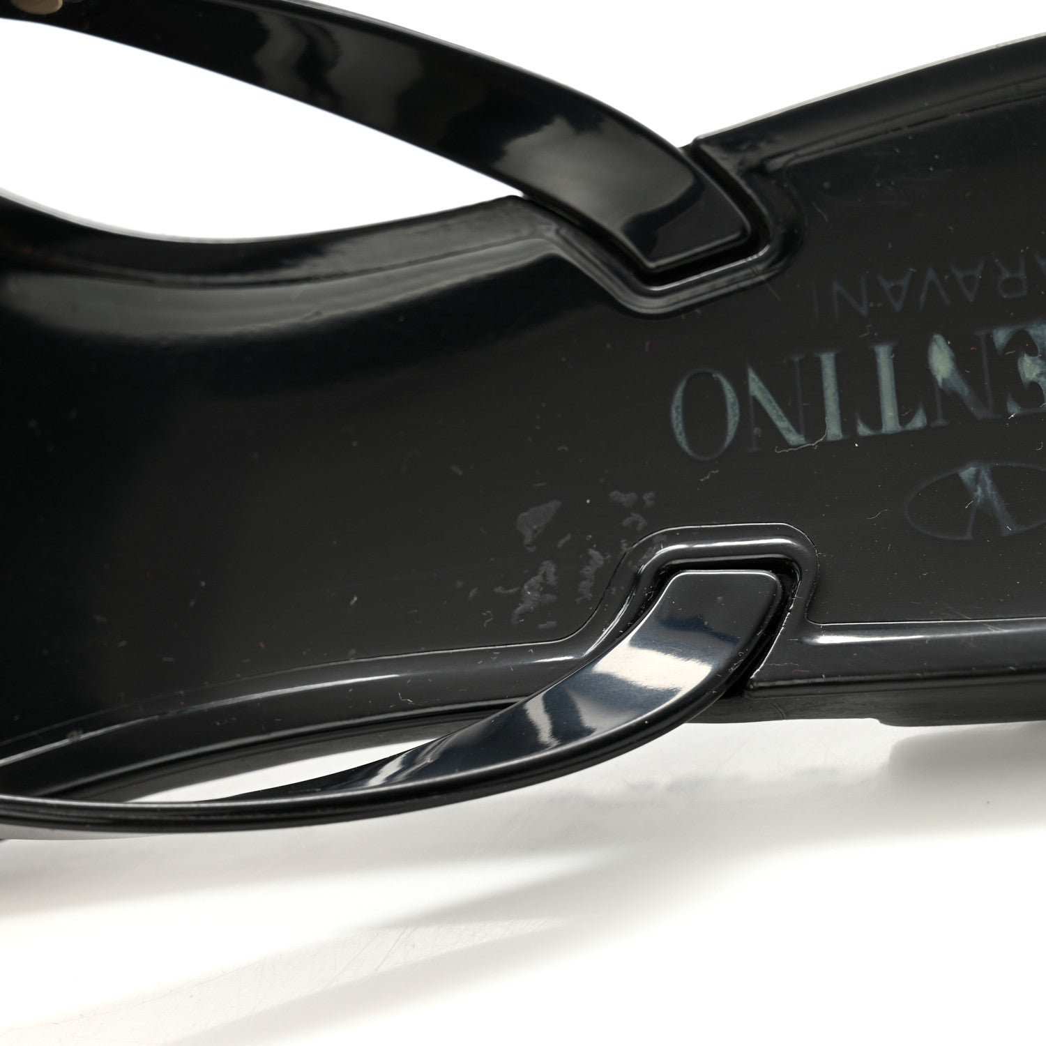 Valentino Garavani PVC Jelly Rockstud Bow Thong Sandals 39 Black 9 of 12