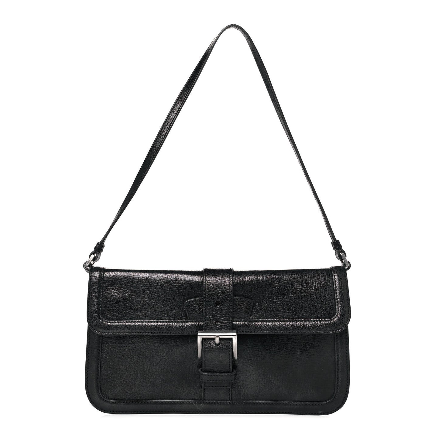 Goatskin Flap Bag Black